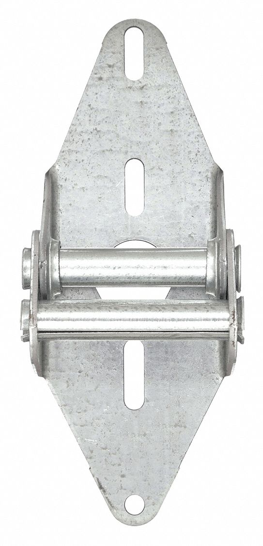 Garage Door Hinge: Steel, 7 1/4 in Leaf Ht, 2 13/16 in Leaf Wd, 2 PK