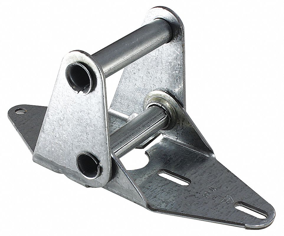 Garage Door Hinge: Steel, 7 1/4 in Leaf Ht, 2 13/16 in Leaf Wd, 2 PK