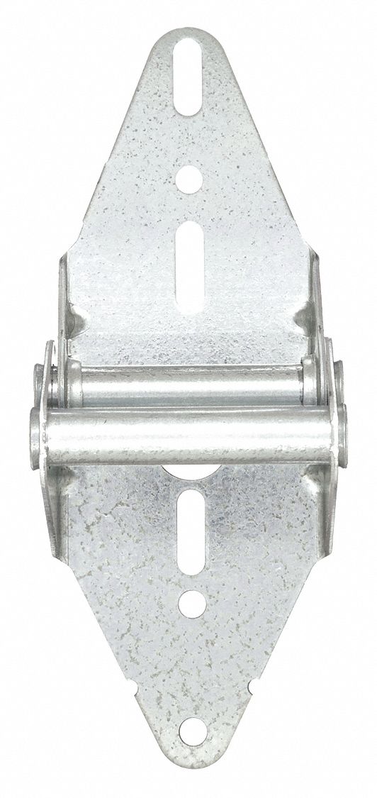 Garage Door Hinge: Steel, 7 1/4 in Leaf Ht, 2 13/16 in Leaf Wd, 2 PK