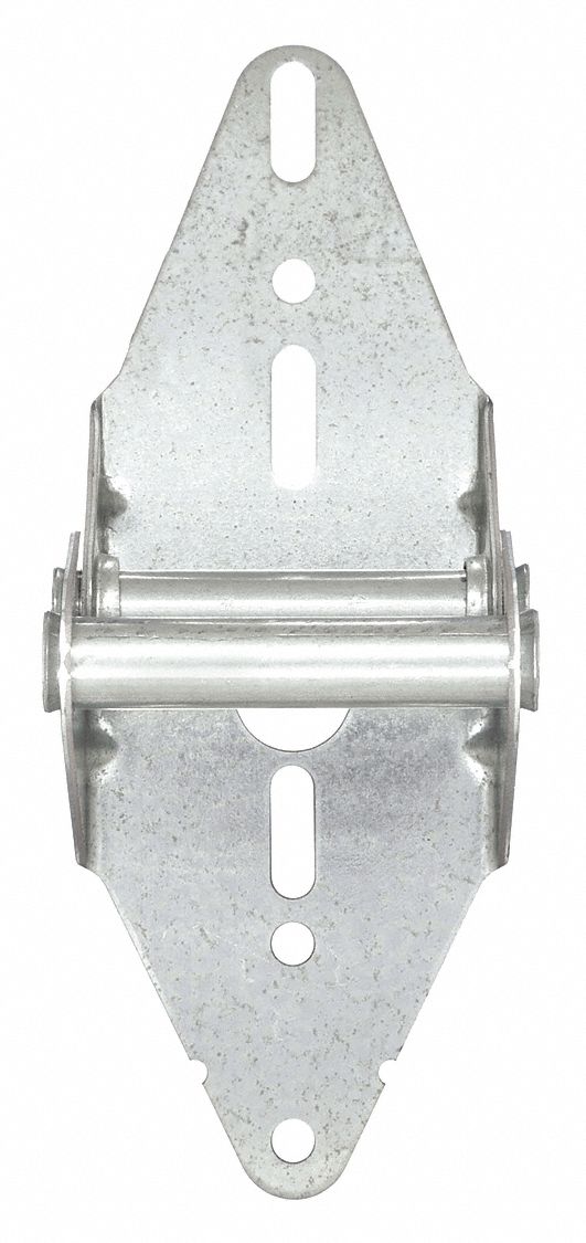 Garage Door Hinge: Steel, 7 1/4 in Leaf Ht, 2 13/16 in Leaf Wd, 2 PK