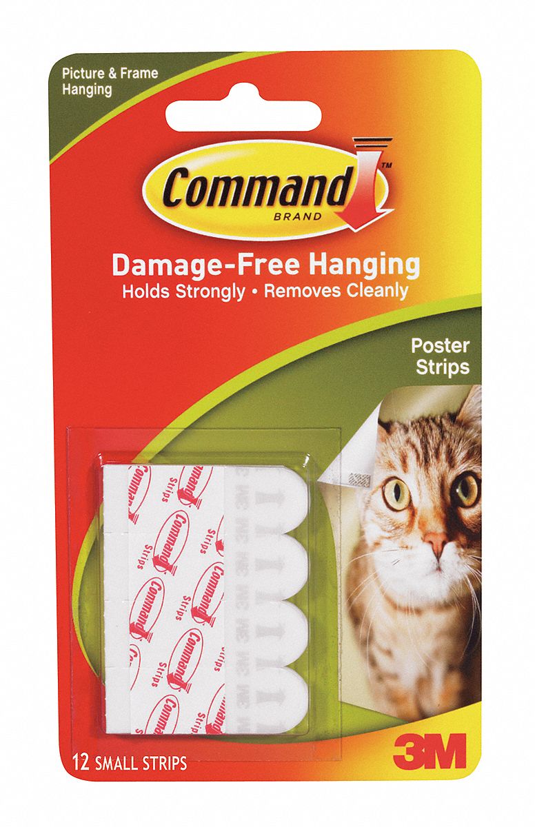 COMMAND Poster Strips Value Pack 0 Hooks, Foam, Unfinished, 1 lb