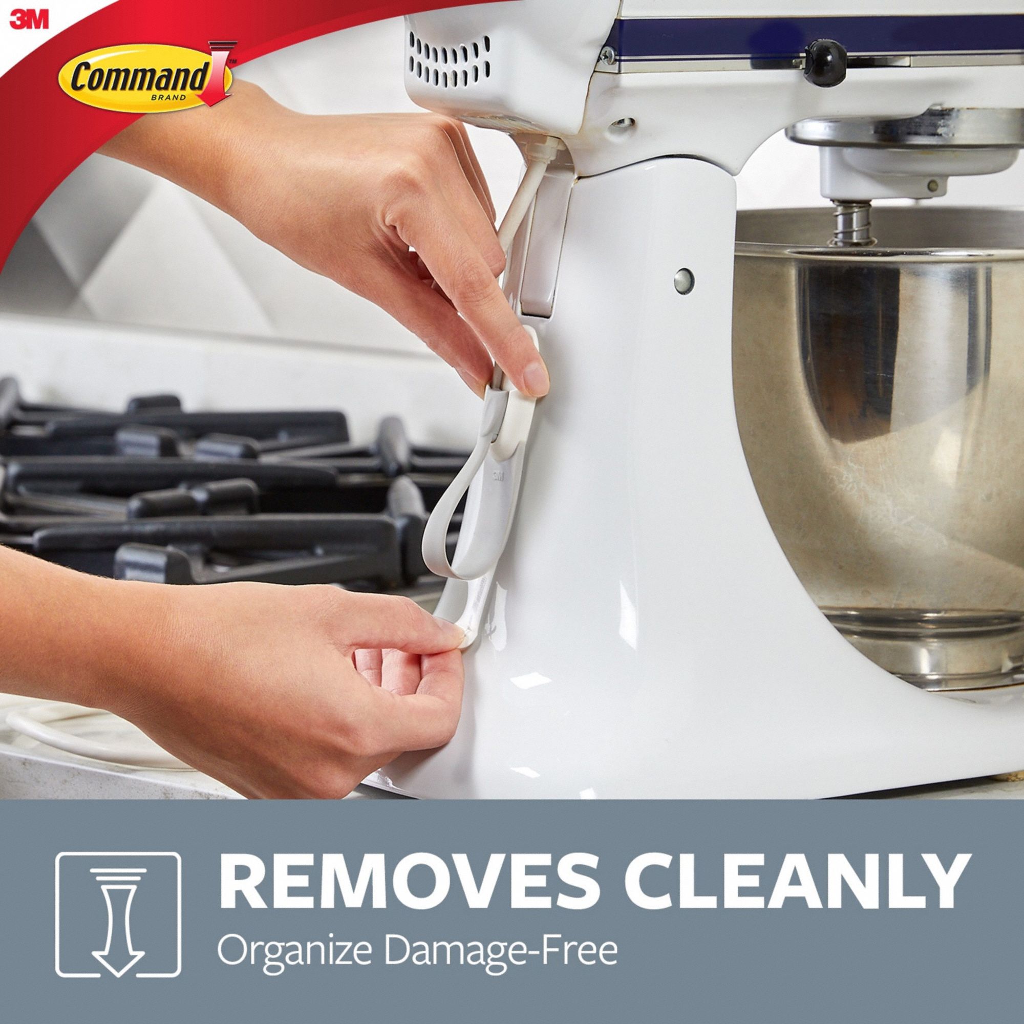 COMMAND Cord Bundler Hook 1 Hooks, Molded Plastic, Glossy, 3 lb