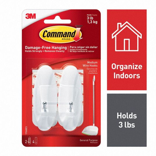 3M Command General Purpose Hooks, Medium - 2 pack