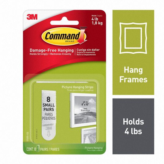 Command Picture Hanging Strips, Small - 8 pairs