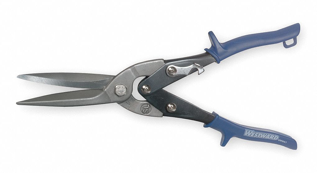 METAL CUTTING SNIP, STRAIGHT, 11½ IN OVERALL L, 3 IN CUTTING L, STEEL, PLASTIC, METAL