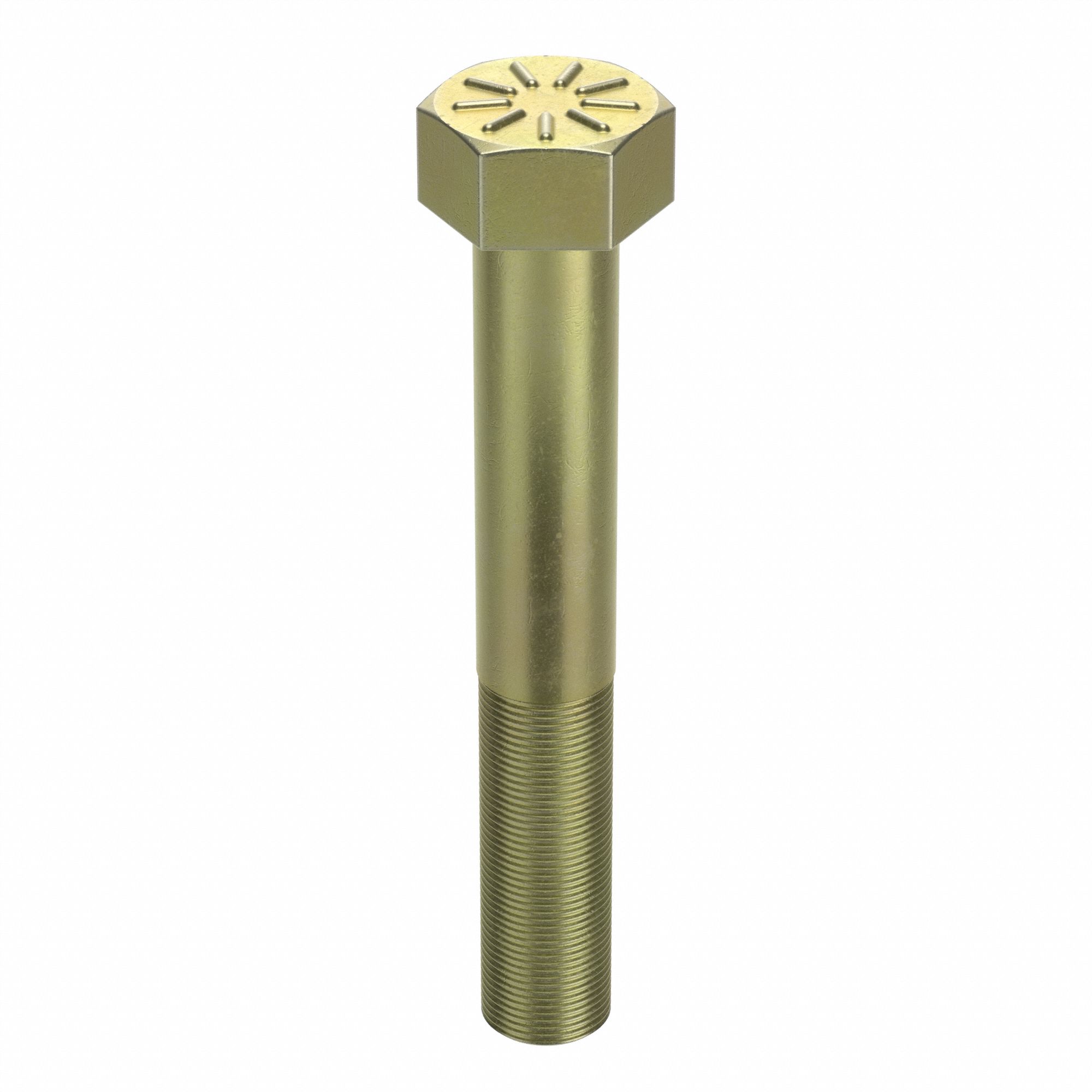 Hex Head Cap Screw: Steel, Grade L9, Zinc Yellow, 3/8"-16, Coarse, 2 1/2 in lg, Inch, 50 PK