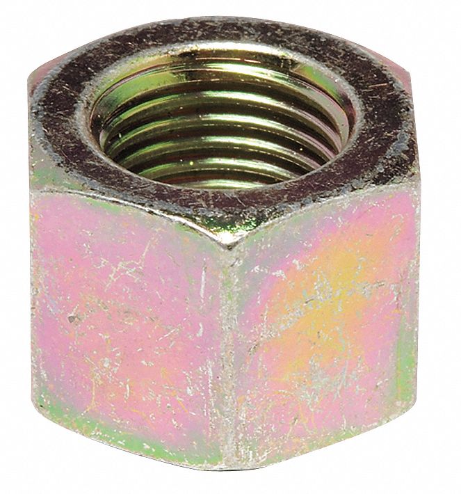 GRAINGER APPROVED Hex Nut, Thick Nut, Steel, Grade 9, Zinc Yellow, 5/16