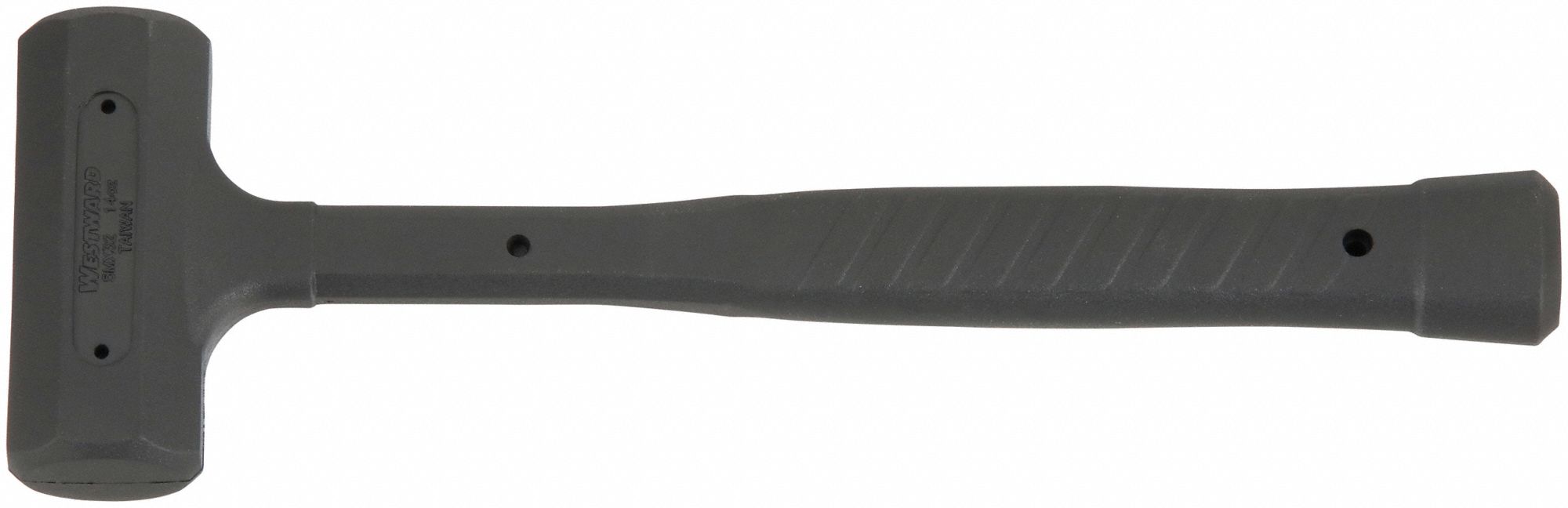 DEAD BLOW HAMMER, STEEL HANDLE, 14 OZ HEAD WT, 1 IN HAMMER FACE DIA, 10 IN OVERALL L, RUBBER