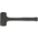 DEAD BLOW HAMMER, STEEL HANDLE, 3¼ LB HEAD WT, 2 IN HAMMER FACE DIA, 14 IN OVERALL L, RUBBER