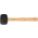 RUBBER MALLET, WOOD HANDLE, 13 OZ HEAD WT, 2 1/4 IN DIA, 3 IN HEAD L, 13 IN OVERALL L