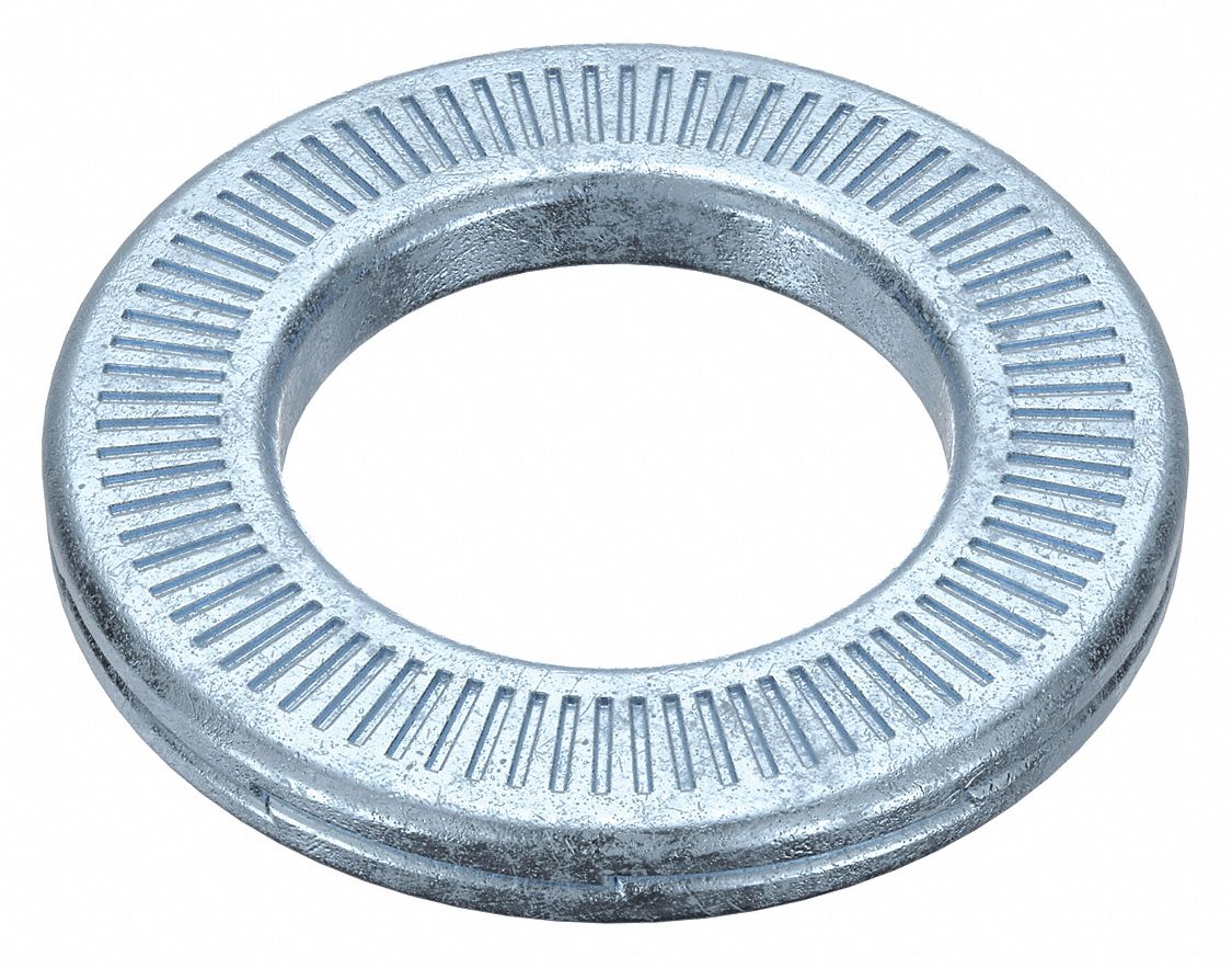 Serrated Lock Washer: Zinc Plated, Steel, M5 Screw Sz, 5.3 mm Max. Inside Dia, 100 PK