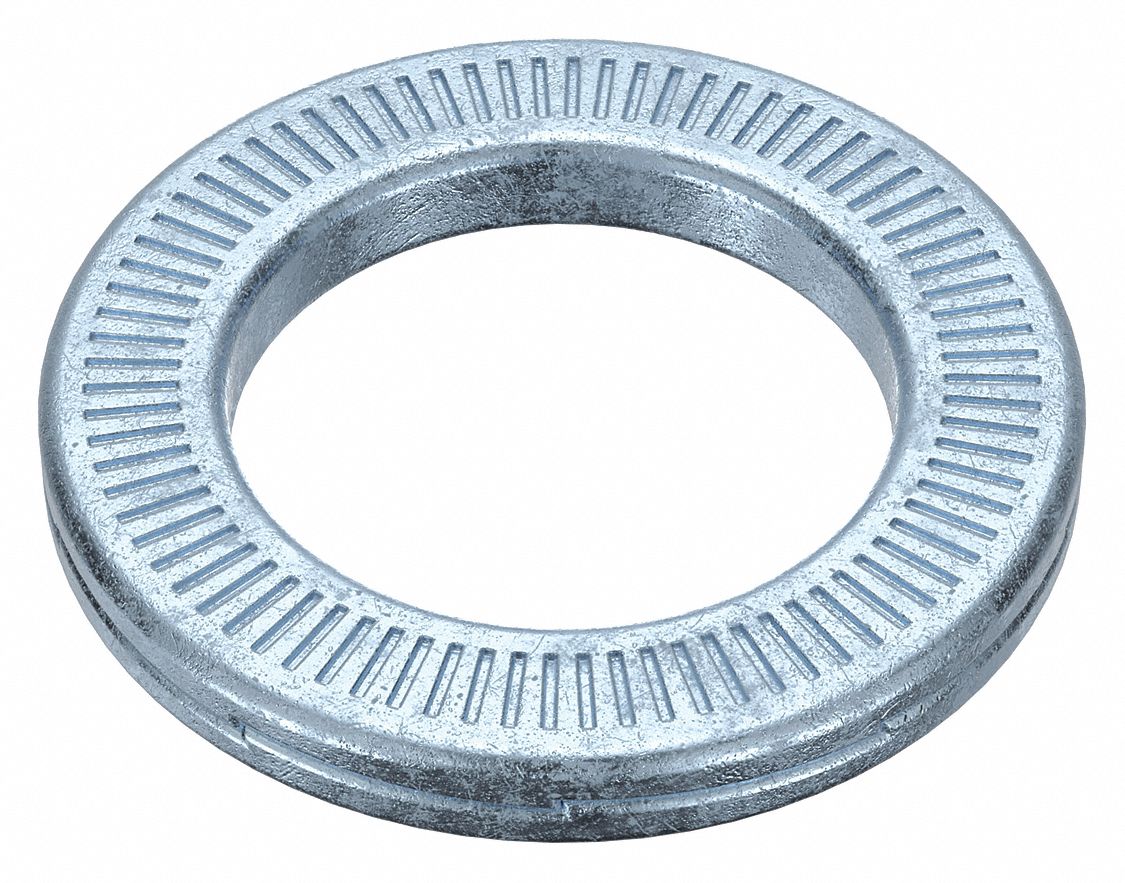 Serrated Lock Washer: Zinc Plated, Steel, M6 Screw Sz, 6.4 mm Max. Inside Dia, 100 PK
