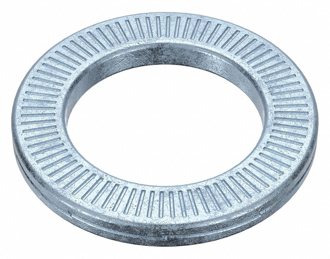 Serrated Lock Washer: Zinc Plated, Steel, M8 Screw Sz, 8.4 mm Max. Inside Dia, 100 PK