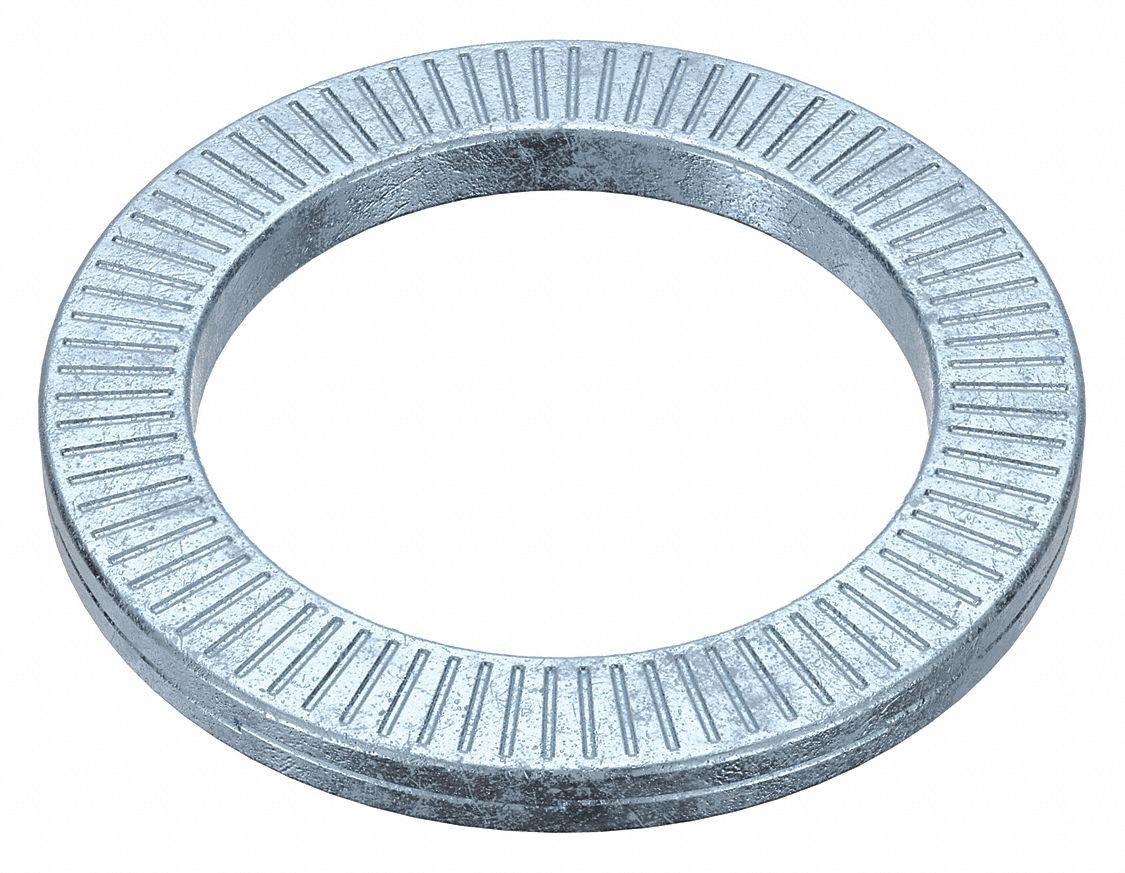 Serrated Lock Washer: Zinc Plated, Steel, M16 Screw Sz, 17 mm Max. Inside Dia, 25 PK