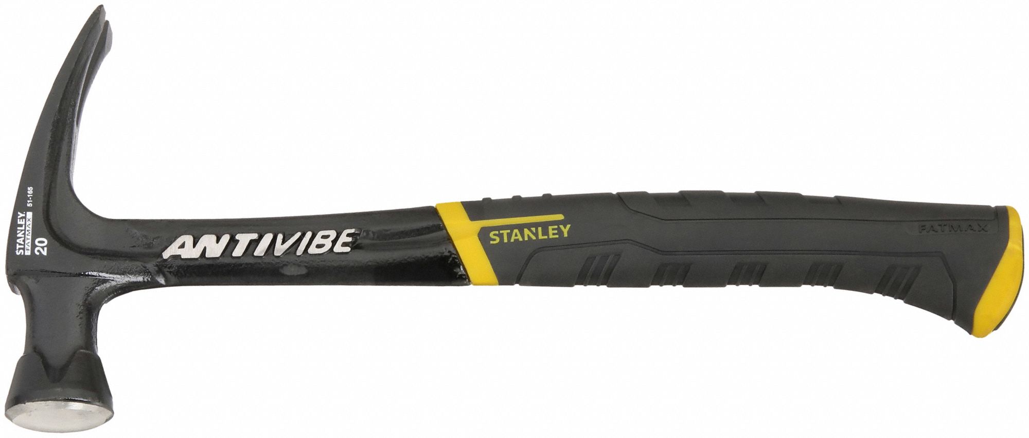 STRAIGHT CLAW HAMMER, STEEL, TEXTURED GRIP, STEEL HANDLE, 16 OZ HEAD WT, 13 IN OVERALL L, SMOOTH