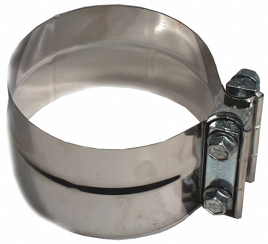 SmartParts 310275 2.75 Stainless Steel Flat Band Exhaust Clamp with I Block
