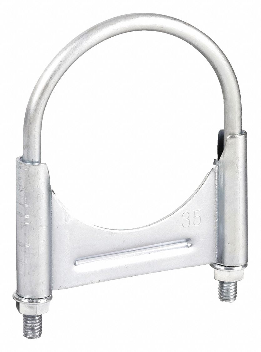 SMARTPARTS Guillotine UBolt Steel Exhaust Clamp For Pipe Size 4"; PK1