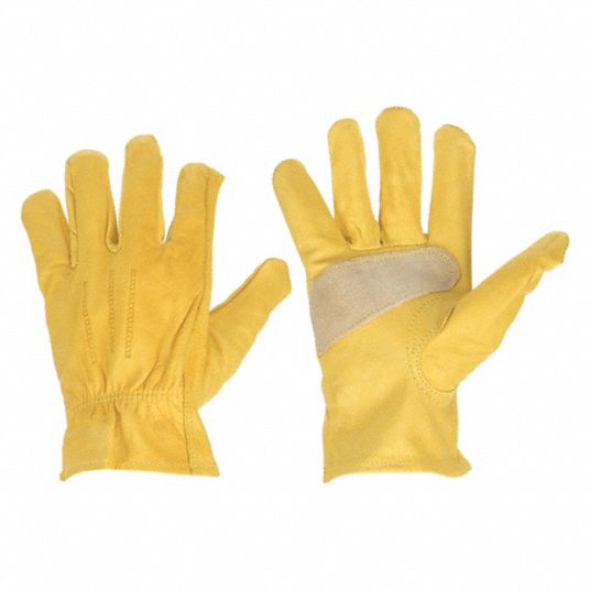 CONDOR, XL ( 10 ), Double Palm, Leather Gloves - 5NGP0|5NGP0 - Grainger