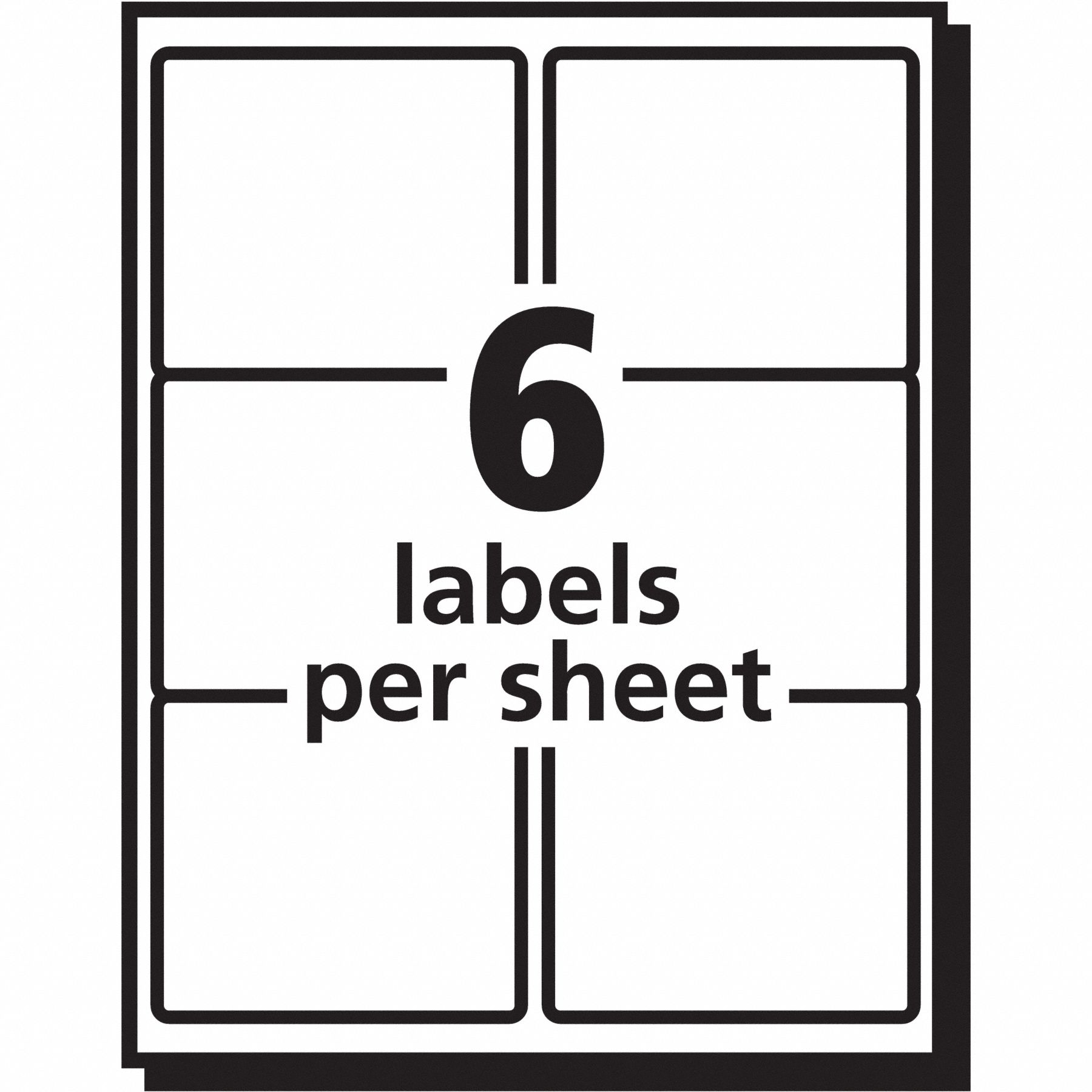 AVERY Laser Mailing Label 55,164 Avery Template , White, 3 1/3 in