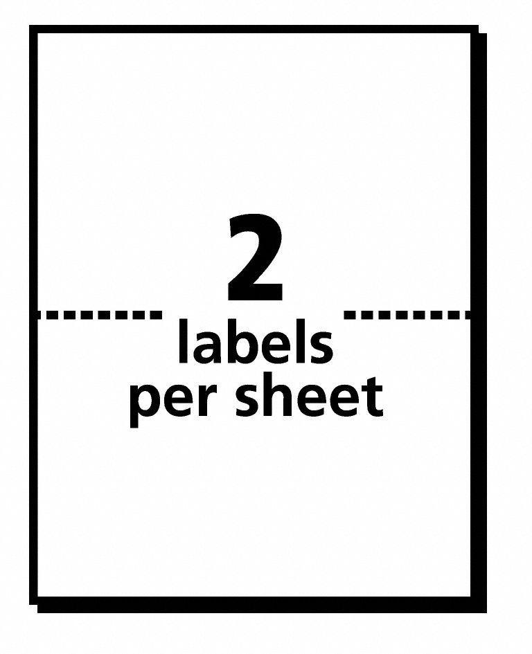 AVERY Inkjet Label 8 126 Avery Template White 5 1 2 In Label Ht 8 