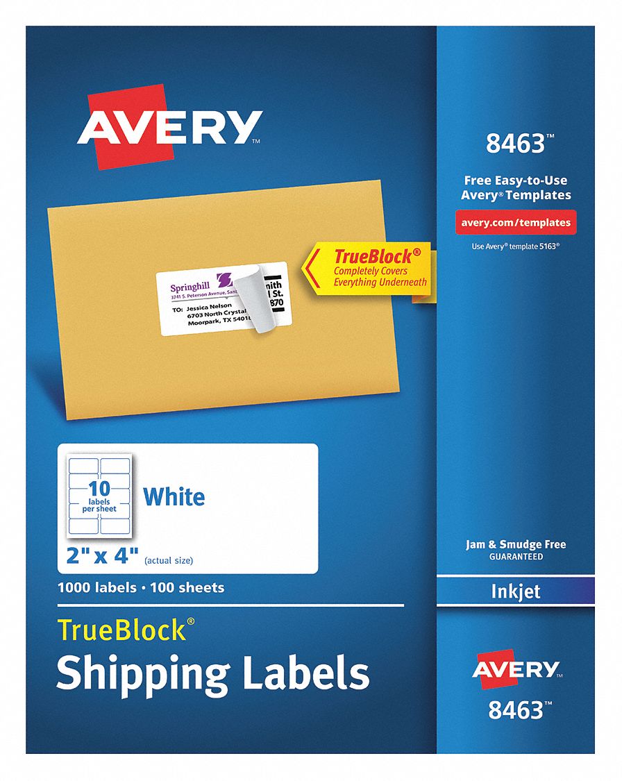 AVERY 8 463 Avery Template White Inkjet Label 5NHJ3 727828463 