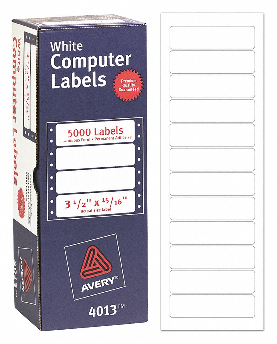 AVERY Dot Matrix Label 4 013 Avery Template White 15 16 In Label 