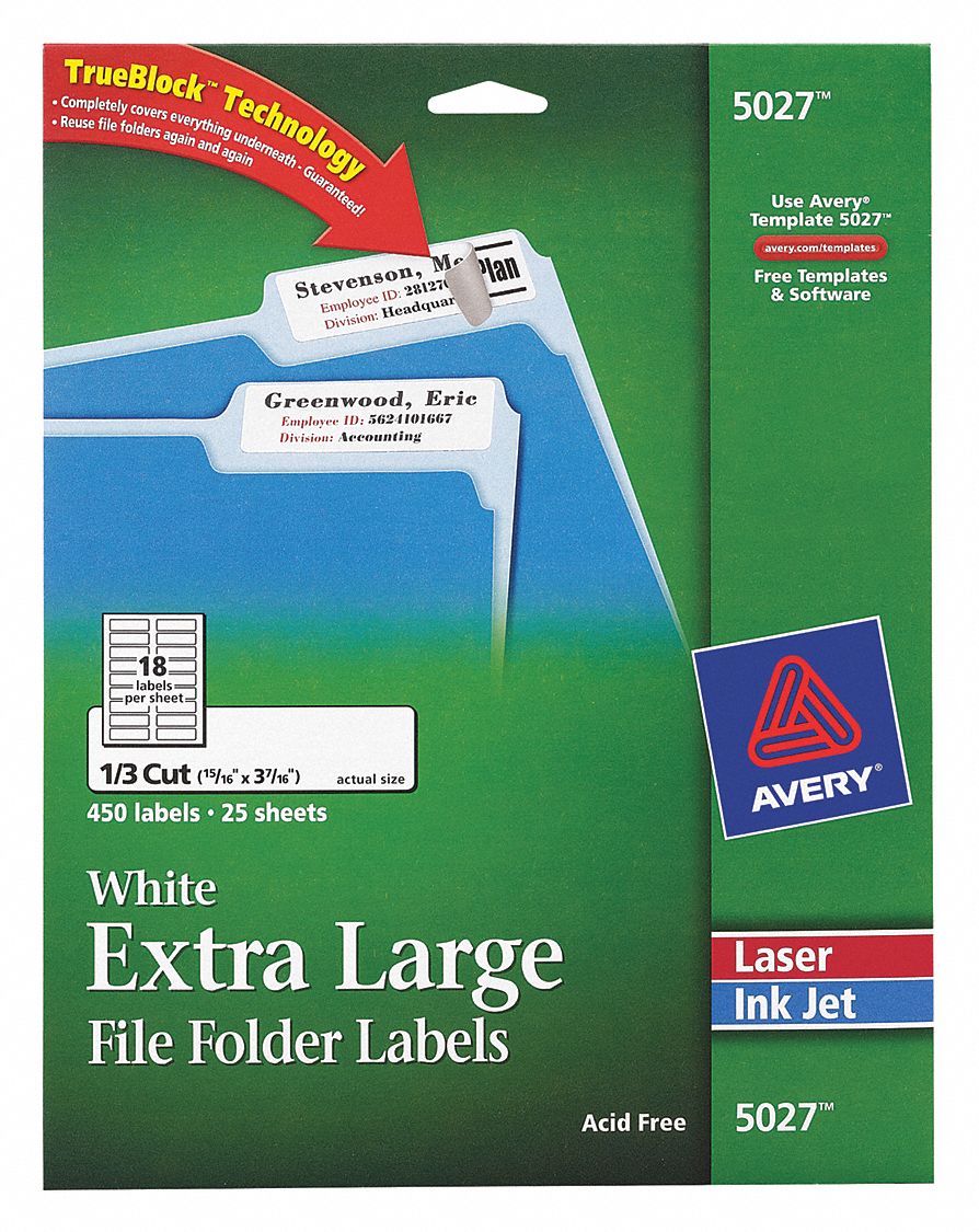 LABEL,3-7/16"W X 15/16"H,450 LABELS,PK25