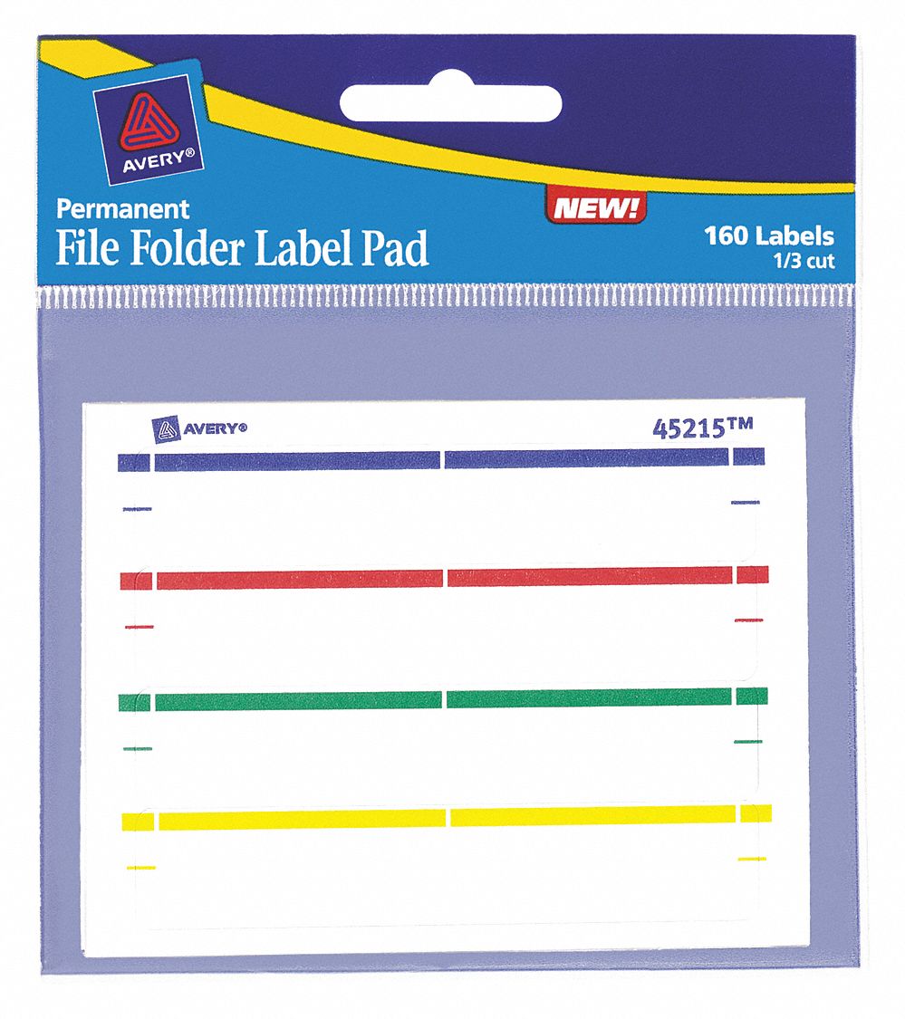 5NHN8 - File Folder Label Pad PK6