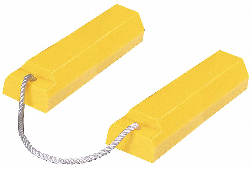 Airplane Chock 3 In H Urethane Yellow PR