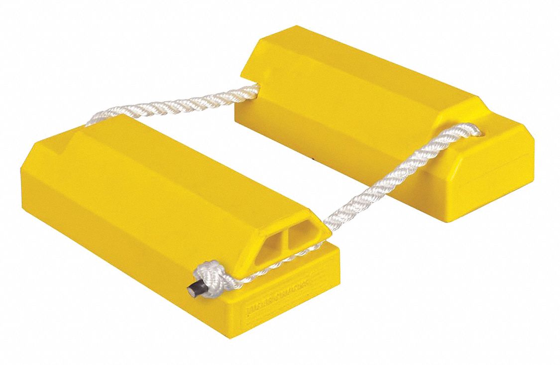 Airplane Chock 4-1/4 In Urethane Ylw PR