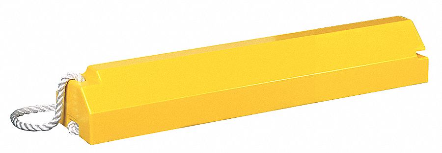 Airplane Chock 6 In H Urethane Yellow