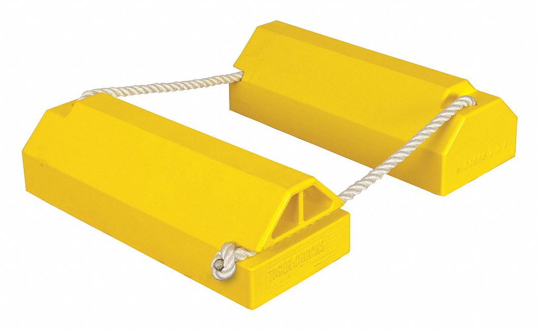 Airplane Chock 6 In Urethane Ylw PR