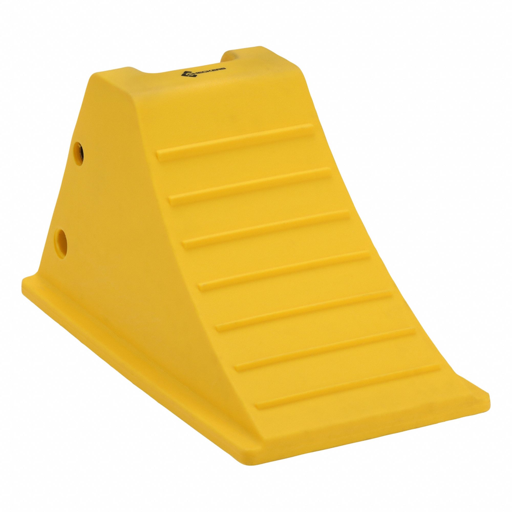 Wheel Chock: Urethane, 46 in Max Compatible Wheel Dia, 150, 000 lb Vehicle Wt - Max, 11 in Overall Wd