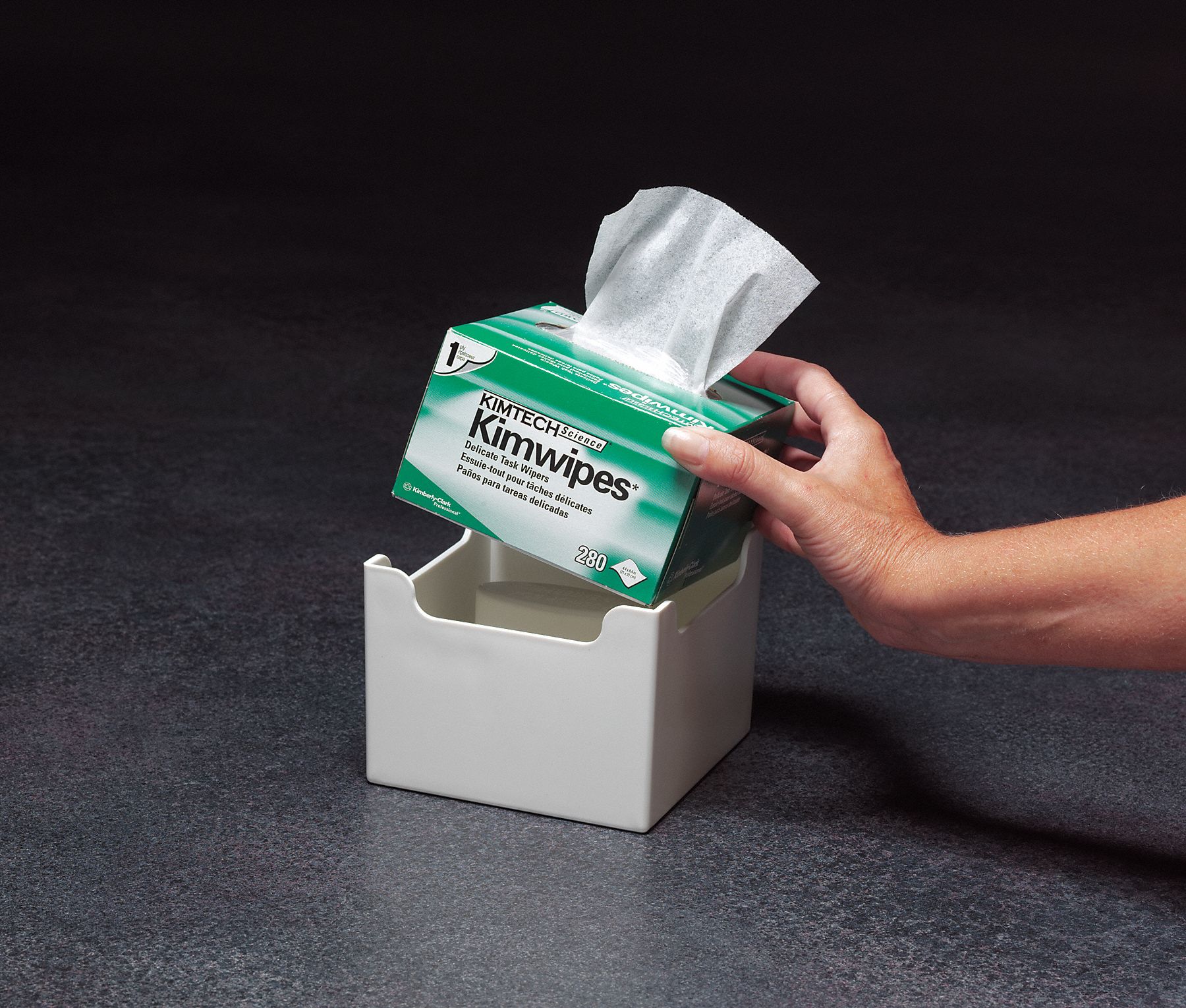 PUSHUP BOX Dry Wipe Dispenser Surface, (280) Wipes Capacity, Plastic