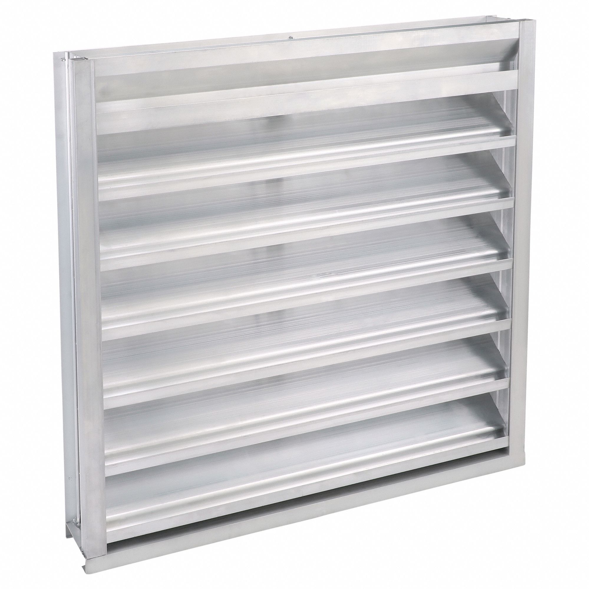 24"H 27"W Drnbl Extrd Alu Combo Dmpr: Hat Channel, 29 1/2 in H, 29 1/2 in W, Aluminum