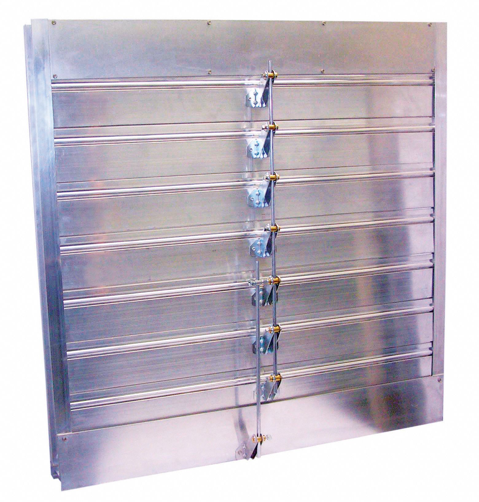 DAYTON Combination Louver Damper, 36H x 36W Min. Wall Opening (In