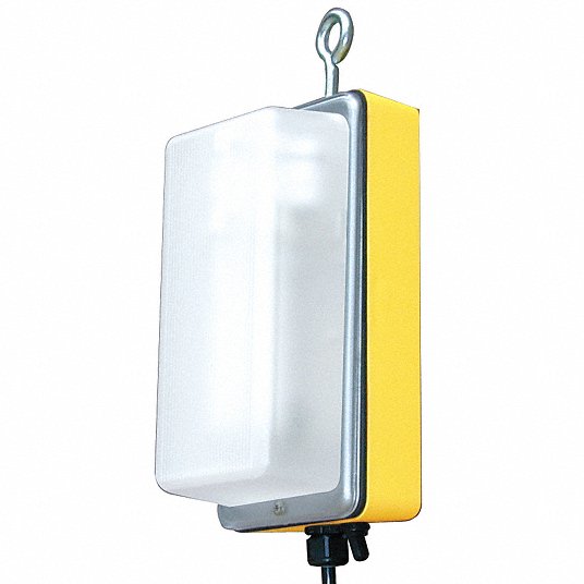 Temporary Job Site Light: 3,200, 6 ft Cord Lg - Job Site Lighting, 10 in Max. Extension Ht