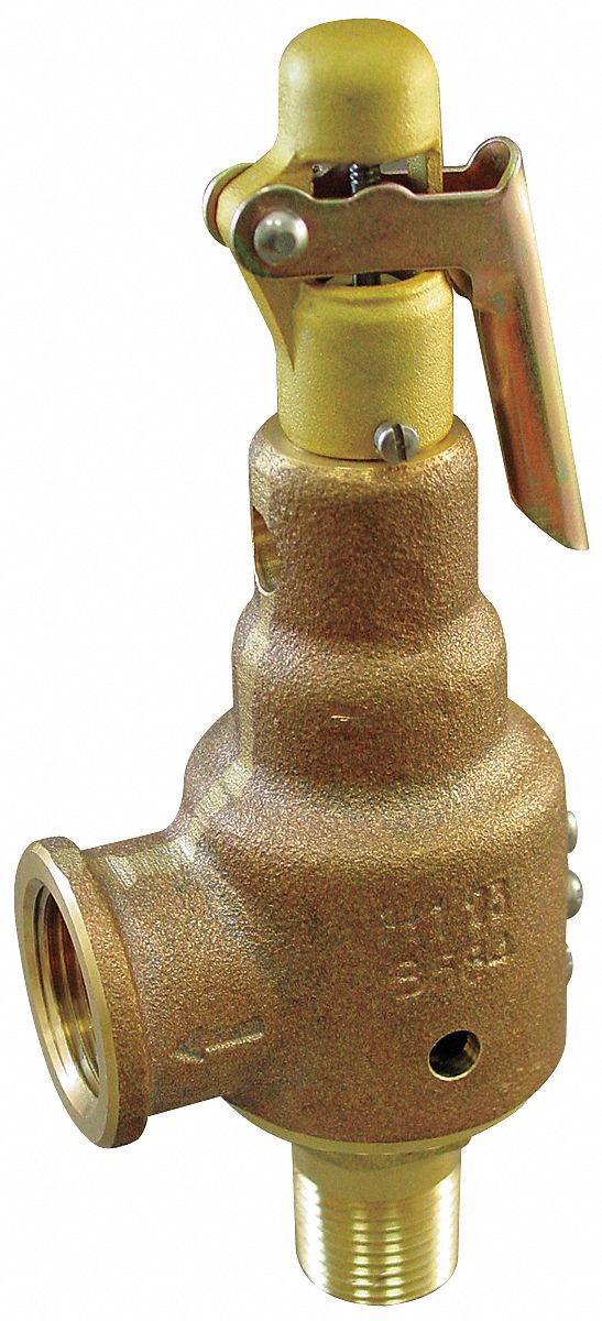 Safety Relief Valve: Bronze, MNPT, FNPT, 1 1/2 in Inlet Size, 2 in Outlet Size