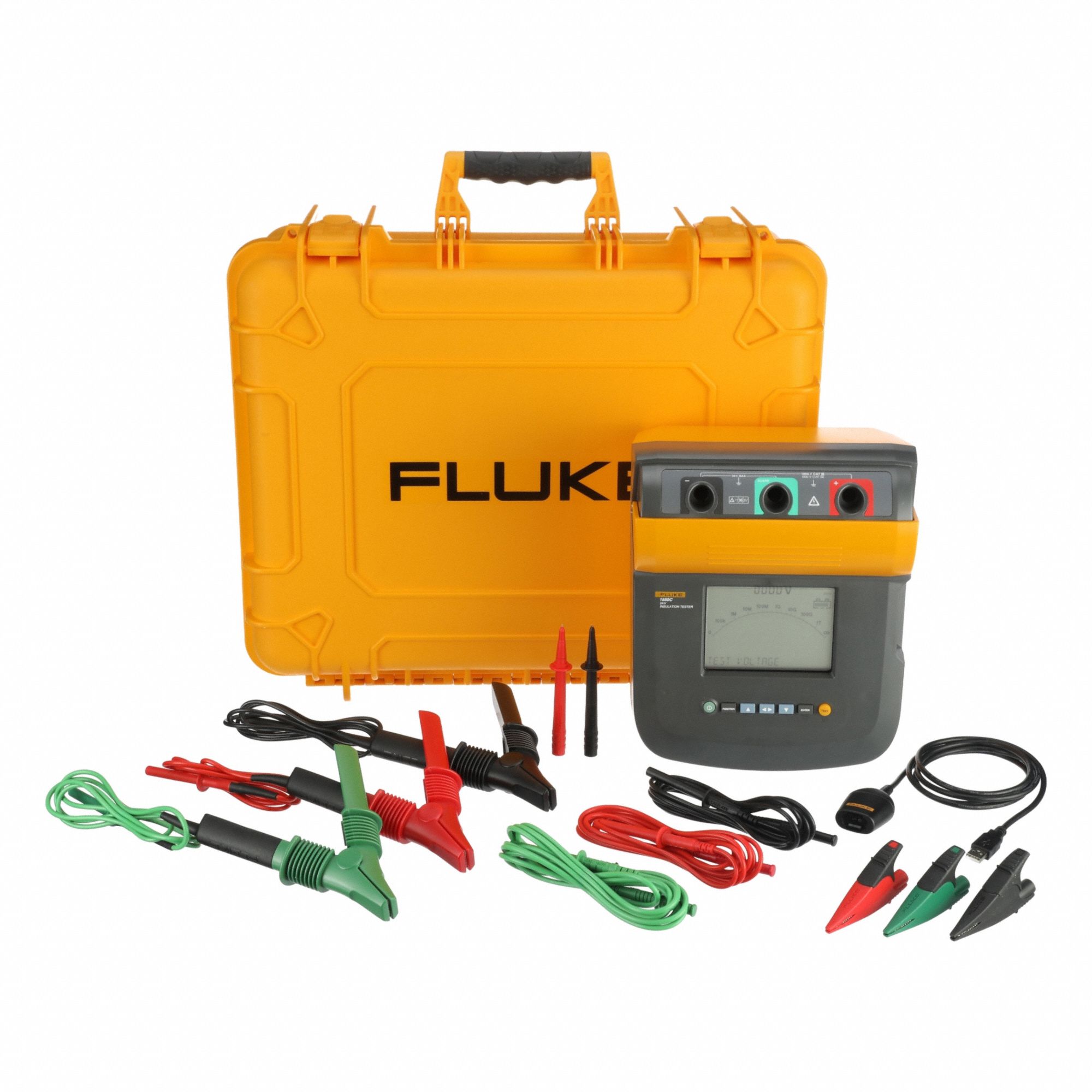 Megohmmeter: 5 megaohm to 100 gigohm, CAT III 1000V/CAT IV 600V, Digital, USB, IP40