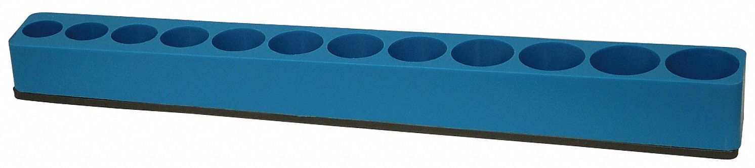 TOOL ORGANIZER,SOCKETS,3/8 DR,BLUE,