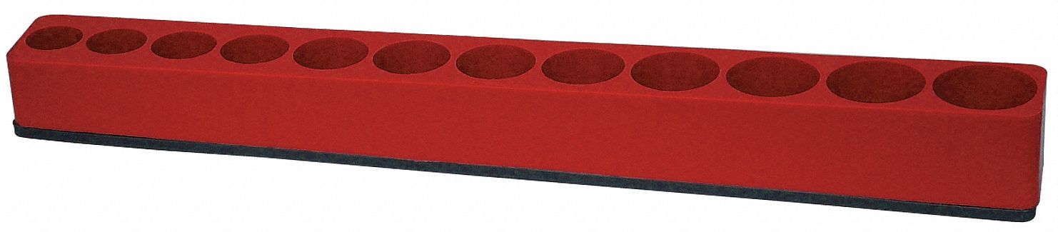 TOOL ORGANIZER,SOCKETS,3/8 DR,RED,M