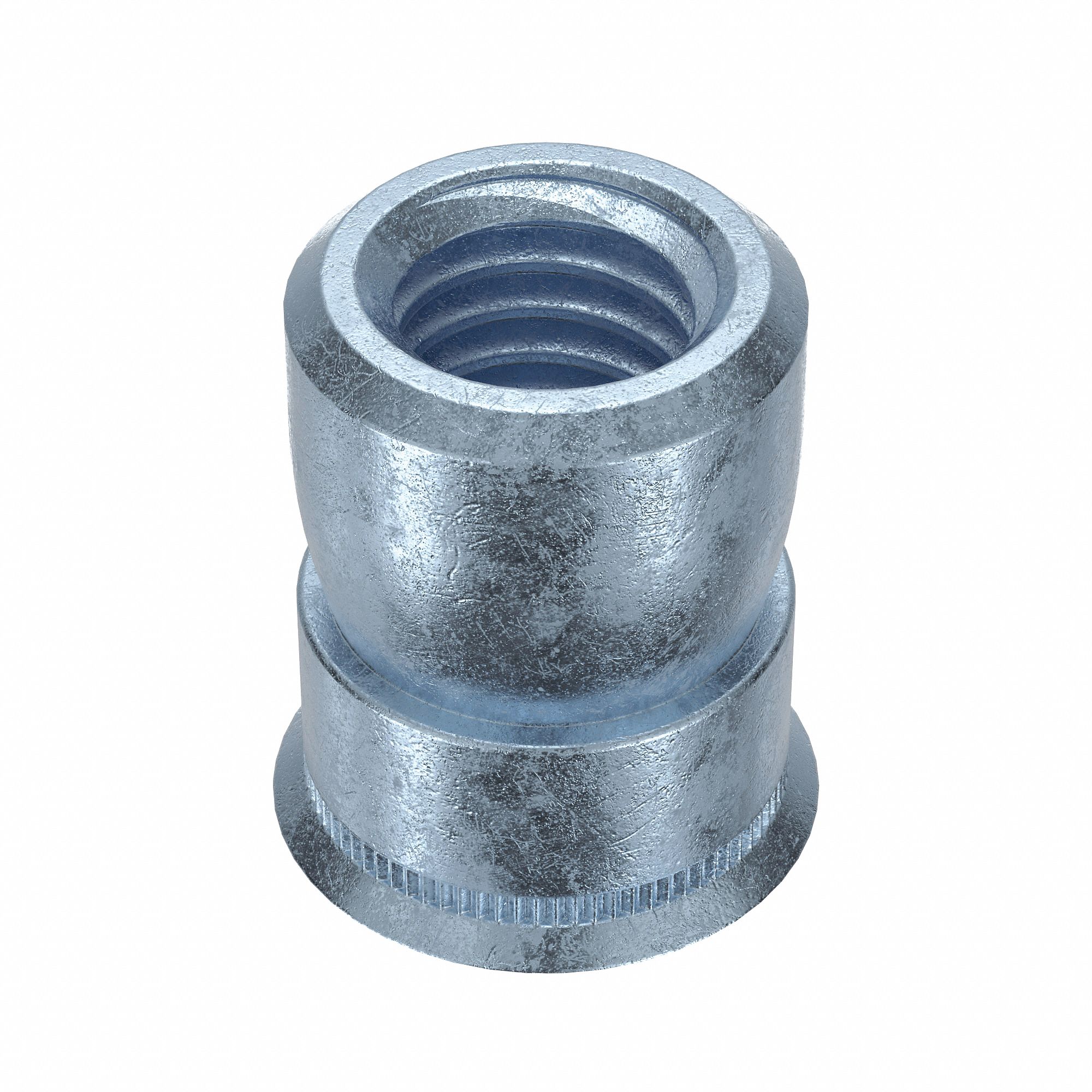 Nut Insert: #10-32 Thread Size, 5/8 in Overall Lg, 9/32 in Insert Dia, Steel, Steel, 100 PK