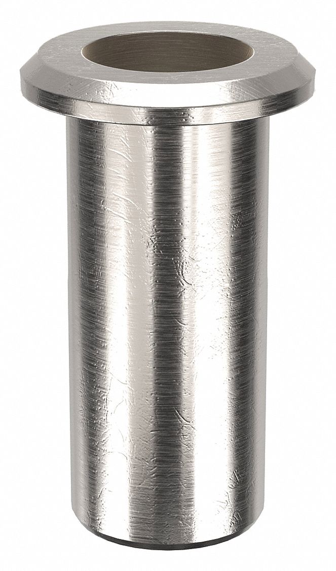 Rivet Nut: 1/4"-20 Thread Size, 3/4 in Overall Lg, 21/64 in Insert Dia, Aluminum, Plain, 40 PK