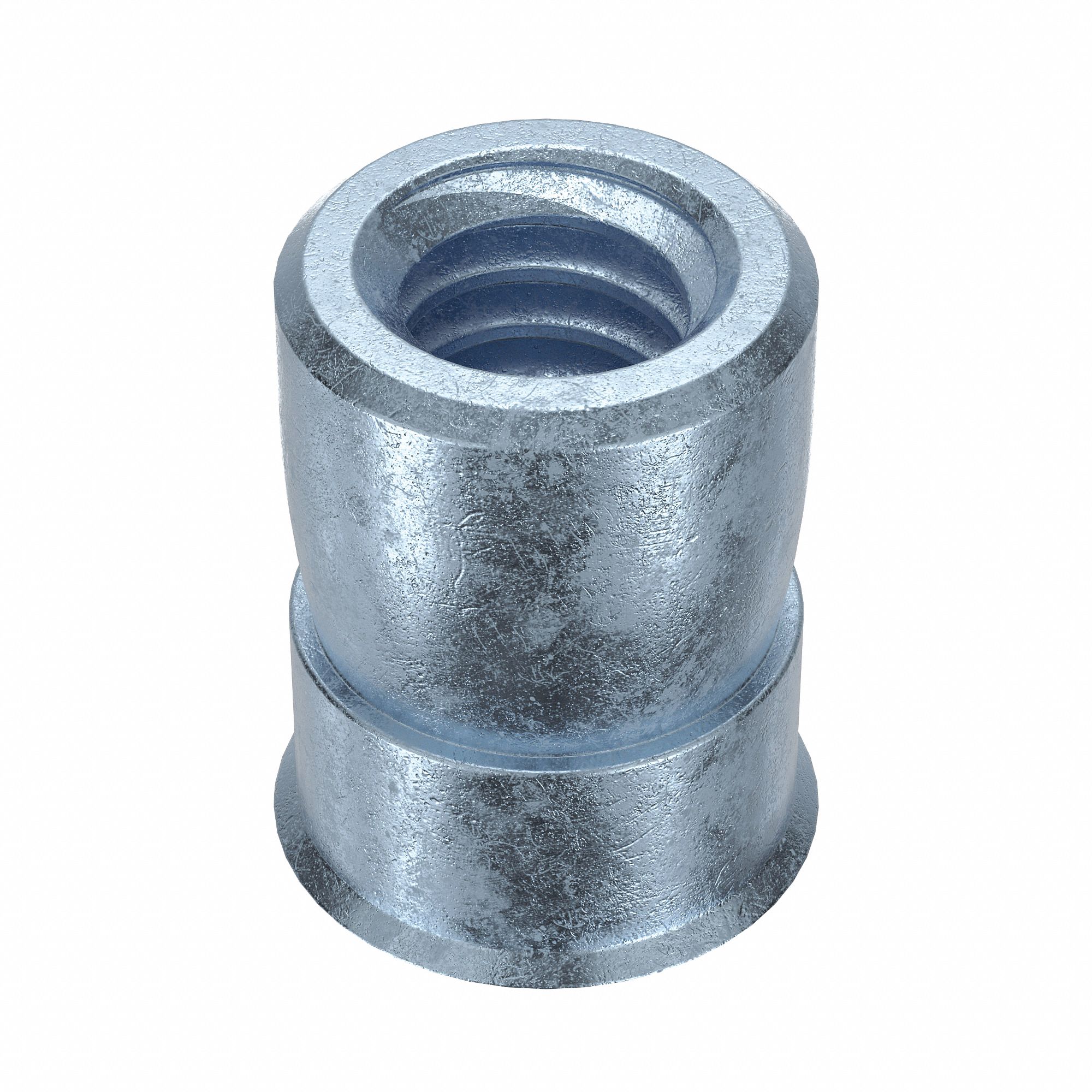 Nut Insert: 1/4"-20 Thread Size, 33/64 in Overall Lg, 3/8 in Insert Dia, Steel, Steel, 50 PK
