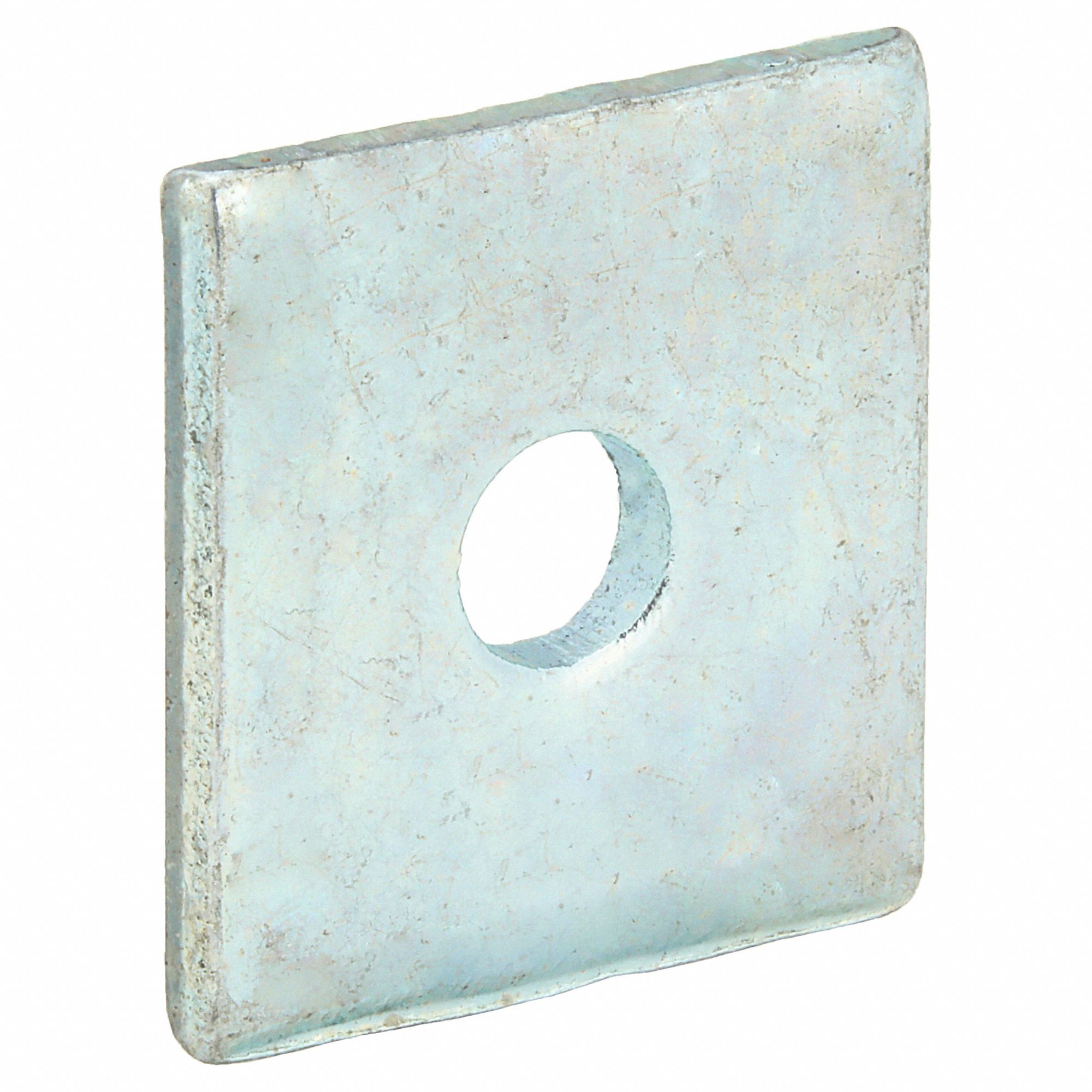 RIVET WASHER, SQUARE, ⅛ IN ID, ½ IN OD, STEEL, PLAIN FINISH, 500 PK