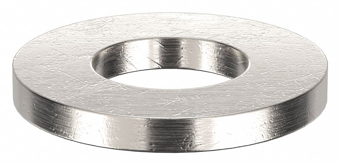 Rivet Washer: Round, Plain, Aluminum, 1/4 in Inside Dia, 1/2 in Outside Dia, 100 PK