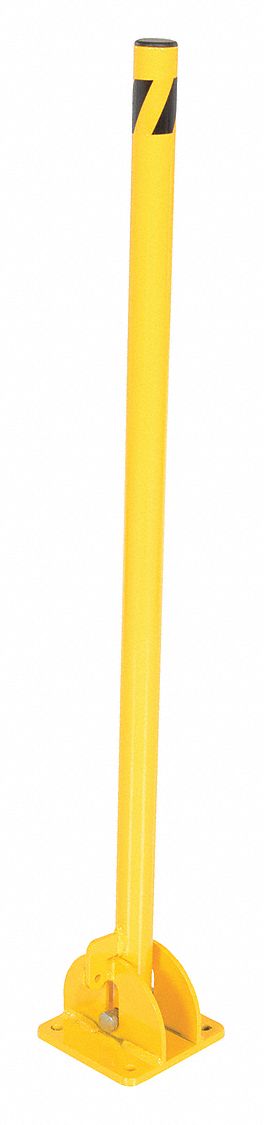 POST BOLLARD FOLDING STEEL YELLOW