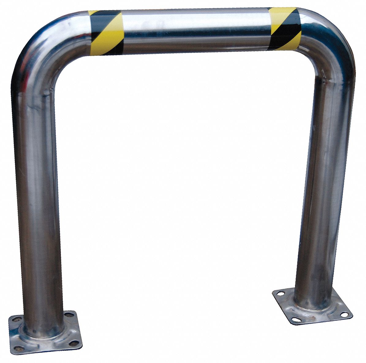 GRAINGER APPROVED Silver, 304 Stainless Steel, Machine Guard, Floor Mounted Guard Rail Mounting