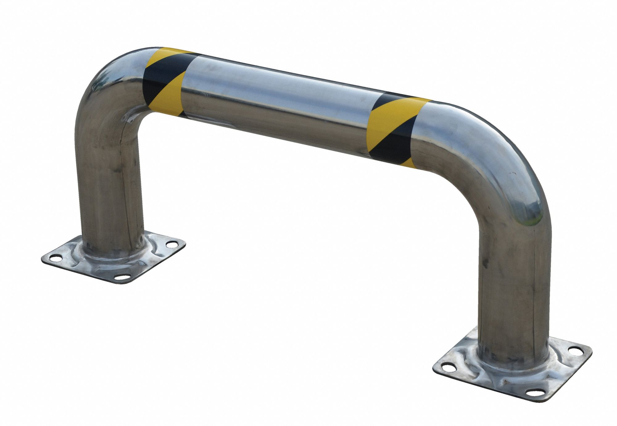 GRAINGER APPROVED Silver, 304 Stainless Steel, Machine Guard, Floor Mounted Guard Rail Mounting