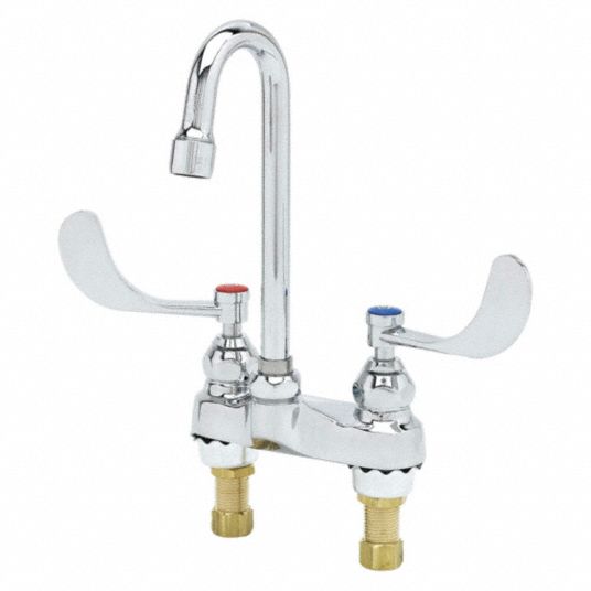 T&S BRASS Gooseneck Kitchen/Bathroom Faucet: T&S, Chrome Finish, 2.2 ...